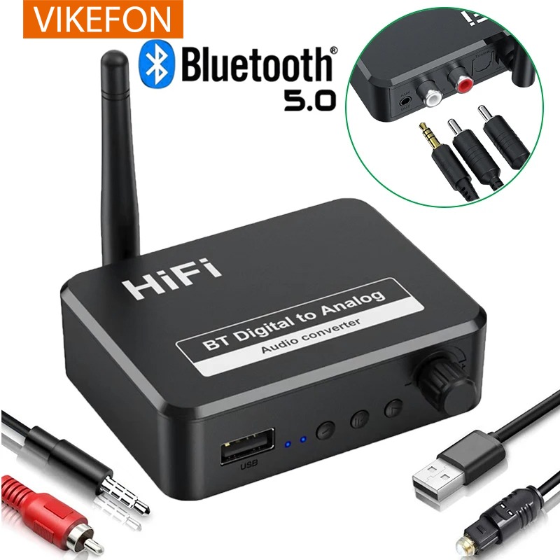 Bluetooth Adapter Receiver - Adaptador convertidor DAC de Audio analógico