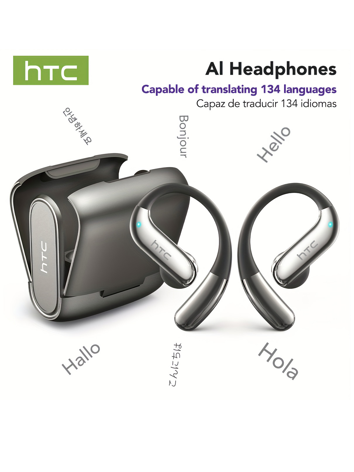 Noise Cancelling Headphone - Auriculares Bluetooth de oído abierto HTC