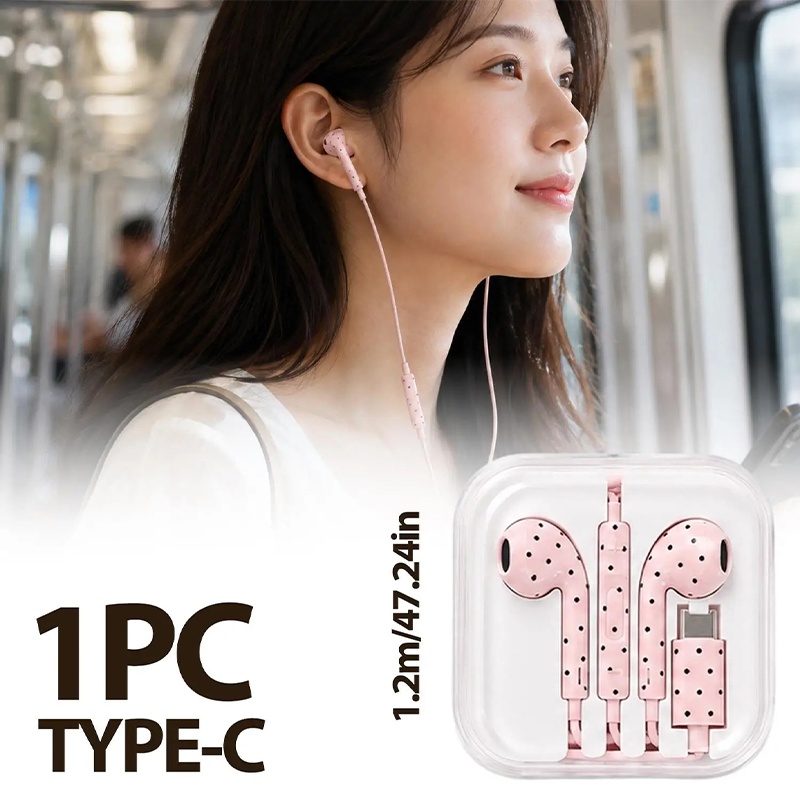 Bonitos auriculares tipo C con - Wired Earphone Mic reseña y precio