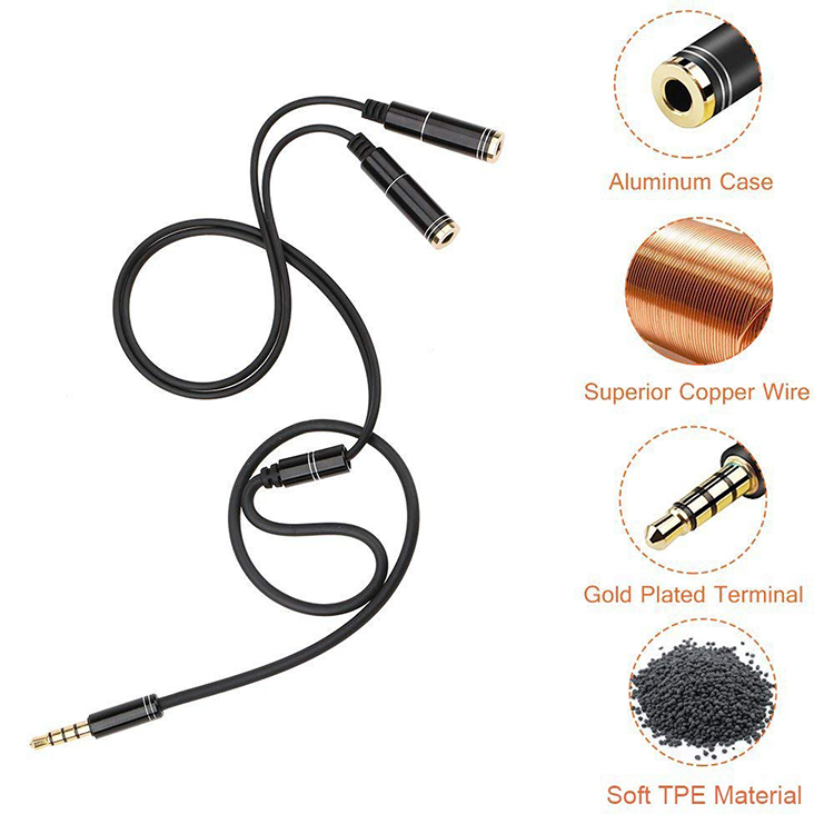 Divisor de Audio móvil Y con m - Earphone Splitter Jack reseña y precio