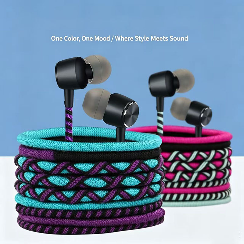 Auriculares con cable trenzado - Wired Earphone Mic reseña y precio